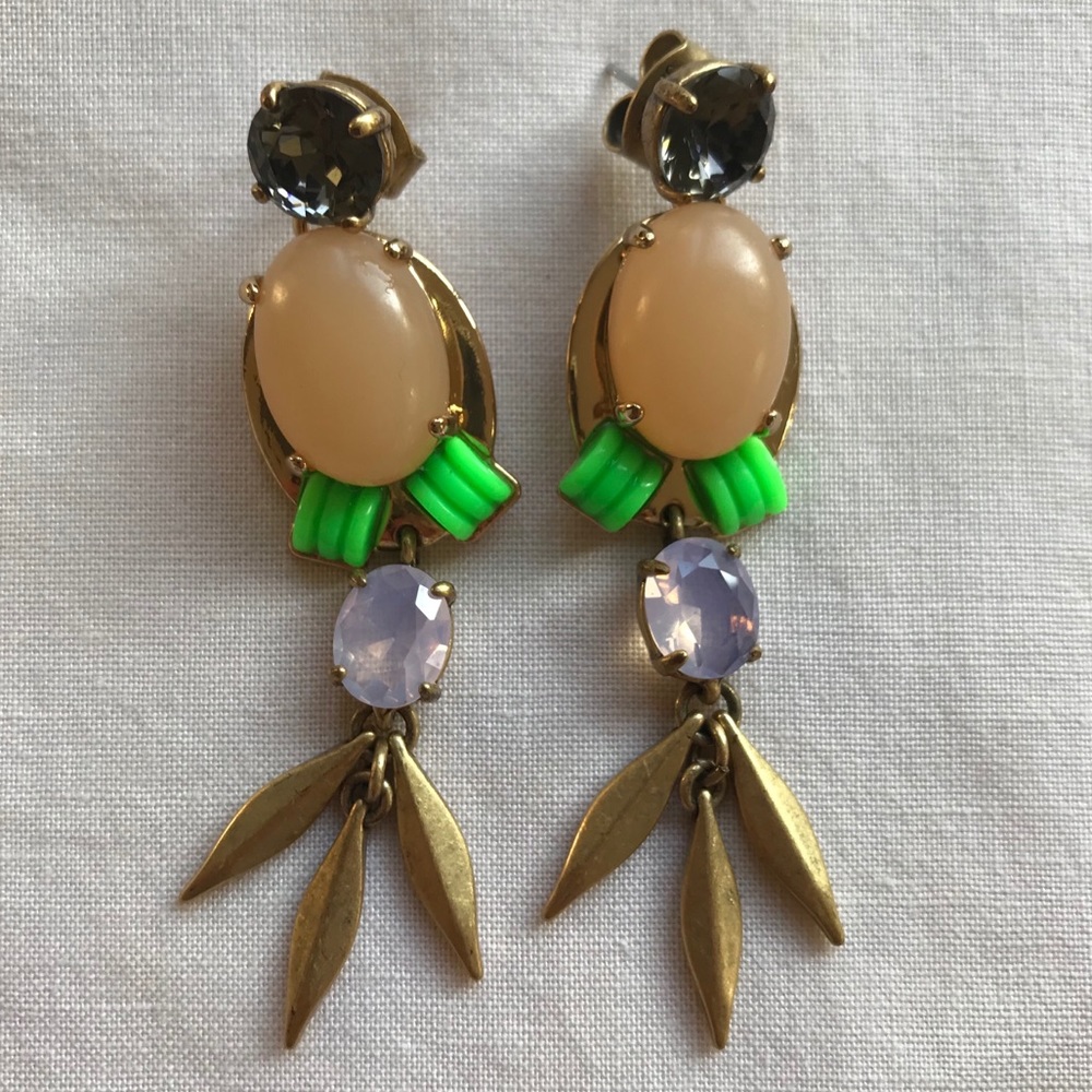 Jcrew cluster chandelier earrings